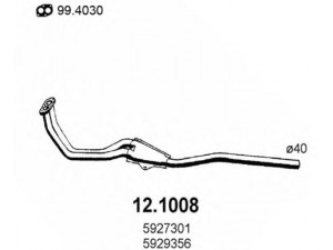 ASSO 12.1008 išleidimo kolektorius 
 Išmetimo sistema -> Išmetimo vamzdžiai
4359044, 5527301, 5927301, 5929356
