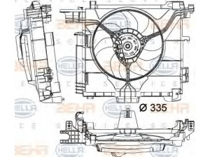 HELLA 8EW 351 041-181 ventiliatorius, radiatoriaus 
 Aušinimo sistema -> Oro aušinimas
000 200 93 23