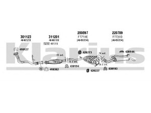 KLARIUS 330784E išmetimo sistema 
 Išmetimo sistema -> Išmetimo sistema, visa