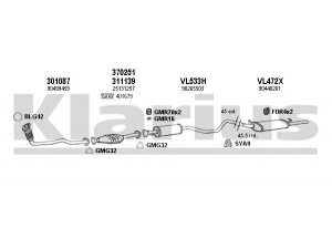 KLARIUS 390494U išmetimo sistema 
 Išmetimo sistema -> Išmetimo sistema, visa