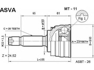 ASVA MT-11 jungčių komplektas, kardaninis velenas 
 Ratų pavara -> Sujungimai/komplektas
MB297565, MB297981, MB297982, MB526464