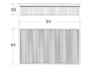 CHAMPION U564/606 oro filtras 
 Techninės priežiūros dalys -> Techninės priežiūros intervalai
60811900, 60813798, 60815000, 1444Q6