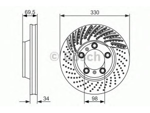 BOSCH 0 986 479 579 stabdžių diskas 
 Dviratė transporto priemonės -> Stabdžių sistema -> Stabdžių diskai / priedai
996 351 409 02, 996 351 409 03