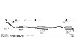 IMASAF 525000218 išmetimo sistema 
 Išmetimo sistema -> Išmetimo sistema, visa