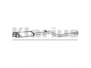 KLARIUS 250184 vidurinis duslintuvas 
 Išmetimo sistema -> Duslintuvas
171711, 171735, 171711, 171735