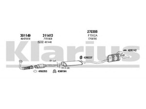 KLARIUS 330395E išmetimo sistema 
 Išmetimo sistema -> Išmetimo sistema, visa