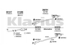 KLARIUS 820142E išmetimo sistema 
 Išmetimo sistema -> Išmetimo sistema, visa