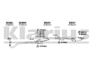 KLARIUS 600057U išmetimo sistema 
 Išmetimo sistema -> Išmetimo sistema, visa