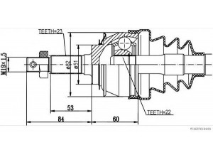 MAGNETI MARELLI 600000063720 jungčių komplektas, kardaninis velenas
43460-19025, 43460-19027