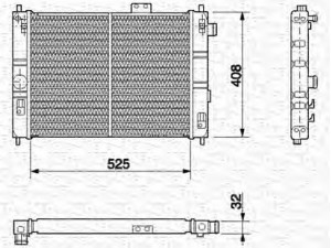 MAGNETI MARELLI 350213593000 radiatorius, variklio aušinimas 
 Aušinimo sistema -> Radiatorius/alyvos aušintuvas -> Radiatorius/dalys
1302006, 03048799, 1302006