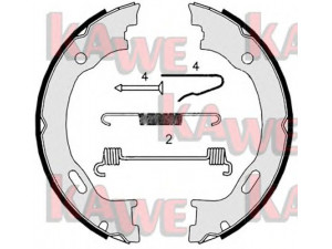 KAWE 08719 stabdžių trinkelių komplektas, stovėjimo stabdis 
 Stabdžių sistema -> Rankinis stabdys
5103204AA, 5137624AA, 68020626AA