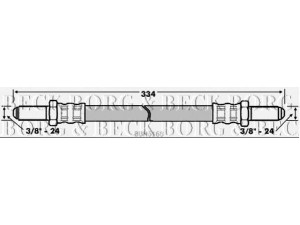 BORG & BECK BBH6168 stabdžių žarnelė 
 Stabdžių sistema -> Stabdžių žarnelės
1563550, 1797935, C30752/2, C307522