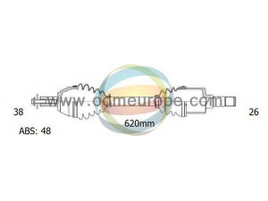 ODM-MULTIPARTS 18-211251 kardaninis velenas 
 Ratų pavara -> Kardaninis velenas
7M0407271F, 1020967, 1097322, 1132498