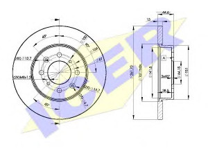 ICER 78BD0841-2 stabdžių diskas 
 Stabdžių sistema -> Diskinis stabdys -> Stabdžių diskas
GBD90841, SDB100500