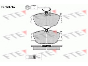 FTE BL1247A2 stabdžių trinkelių rinkinys, diskinis stabdys 
 Techninės priežiūros dalys -> Papildomas remontas
0060735630, 0060743417, 0060743563