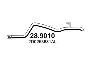 ASSO 28.9010 išleidimo kolektorius 
 Išmetimo sistema -> Išmetimo vamzdžiai
163490827, 163490827
