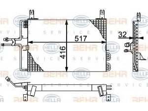 HELLA 8FC 351 301-491 kondensatorius, oro kondicionierius 
 Oro kondicionavimas -> Kondensatorius
123 830 05 70, A 123 830 05 70
