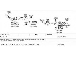 MTS C380146002946 išmetimo sistema 
 Išmetimo sistema -> Išmetimo sistema, visa