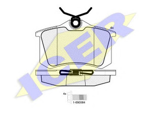 ICER 180697-703 stabdžių trinkelių rinkinys, diskinis stabdys 
 Techninės priežiūros dalys -> Papildomas remontas
150 698 451, 1E0 698 451 C, 1J0 698 451