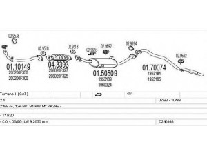 MTS C240198009418 išmetimo sistema 
 Išmetimo sistema -> Išmetimo sistema, visa