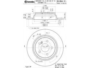 BREMBO 08.B844.11 stabdžių diskas 
 Dviratė transporto priemonės -> Stabdžių sistema -> Stabdžių diskai / priedai
2304230712