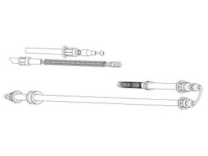 KAWE OP02119 trosas, stovėjimo stabdys 
 Stabdžių sistema -> Valdymo svirtys/trosai
522546, 90112980, 90112980