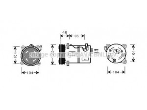 AVA QUALITY COOLING VOK095 kompresorius, oro kondicionierius 
 Oro kondicionavimas -> Kompresorius/dalys
3545088, 6849647, 8601533, 8601632