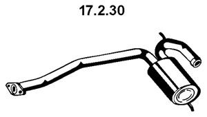 EBERSPÄCHER 17.2.30 priekinis duslintuvas 
 Išmetimo sistema -> Duslintuvas
77 00 787 551