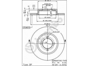 BREMBO 08.2268.20 stabdžių diskas
40206A1155