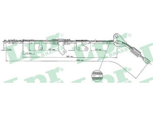LPR C0393B trosas, stovėjimo stabdys 
 Stabdžių sistema -> Valdymo svirtys/trosai
G21744420B, G21744420H