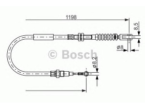 BOSCH 1 987 477 873 trosas, stovėjimo stabdys 
 Stabdžių sistema -> Valdymo svirtys/trosai
NTC 9400, NTC 9400