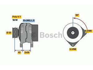 BOSCH 0 986 081 220 kintamosios srovės generatorius 
 Elektros įranga -> Kint. sr. generatorius/dalys -> Kintamosios srovės generatorius
A 002 T J0291, A 002 T J0291ZE