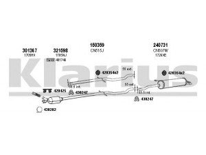 KLARIUS 180586E išmetimo sistema 
 Išmetimo sistema -> Išmetimo sistema, visa
