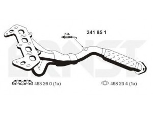 ERNST 341851 kolektorius, išmetimo sistema 
 Išmetimo sistema -> Kolektorius
1 073 930, 1 109 204