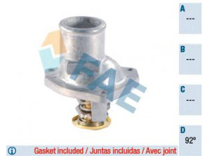 FAE 5320192 termostatas, aušinimo skystis 
 Aušinimo sistema -> Termostatas/tarpiklis -> Thermostat
1338043, 1338049, 90232012, 90571273