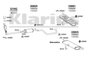 KLARIUS 931149E išmetimo sistema 
 Išmetimo sistema -> Išmetimo sistema, visa