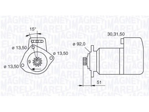 MAGNETI MARELLI 063524160780 starteris 
 Elektros įranga -> Starterio sistema -> Starteris
1516707R, 51 26201 7159