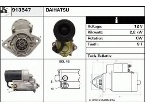 EDR 913547 starteris 
 Elektros įranga -> Starterio sistema -> Starteris