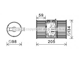AVA QUALITY COOLING RT8586 elektrovariklis, vidinis pūtiklis 
 Šildymas / vėdinimas -> Orpūtė/dalys
272100042R, 272108241R
