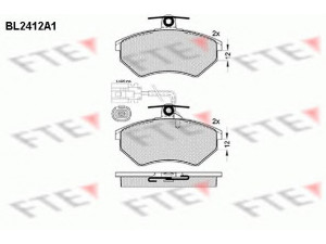FTE BL2412A1 stabdžių trinkelių rinkinys, diskinis stabdys 
 Techninės priežiūros dalys -> Papildomas remontas
357 698 151 C