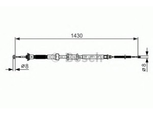 BOSCH 1 987 482 389 trosas, stovėjimo stabdys 
 Stabdžių sistema -> Valdymo svirtys/trosai
51776598