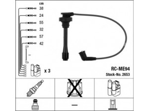 NGK 2653 uždegimo laido komplektas 
 Kibirkšties / kaitinamasis uždegimas -> Uždegimo laidai/jungtys
MD338249