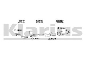 KLARIUS 720938U išmetimo sistema