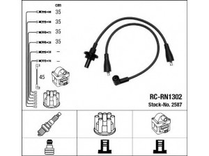 NGK 2587 uždegimo laido komplektas 
 Kibirkšties / kaitinamasis uždegimas -> Uždegimo laidai/jungtys
77 00 590 752, 77 00 590 752