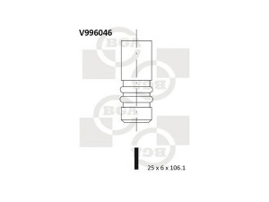 BGA V996046 išleidimo vožtuvas 
 Variklis -> Variklio uždegimo laiko reguliavimo kontrolė -> Vožtuvų eilė -> Vožtuvai/dalys
0949.A9, 9635318480, 1231930