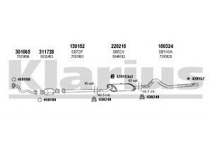 KLARIUS 750035E išmetimo sistema 
 Išmetimo sistema -> Išmetimo sistema, visa