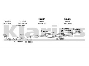 KLARIUS 790108E išmetimo sistema 
 Išmetimo sistema -> Išmetimo sistema, visa