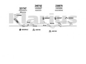 KLARIUS 930907E išmetimo sistema 
 Išmetimo sistema -> Išmetimo sistema, visa