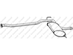 BOSAL 280-525 vidurinis duslintuvas 
 Išmetimo sistema -> Duslintuvas
77.00.796.582, 77.01.470.134