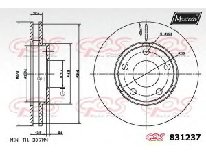 MAXTECH 831237.6880 stabdžių diskas 
 Stabdžių sistema -> Diskinis stabdys -> Stabdžių diskas
569057, 90542181, 18021359